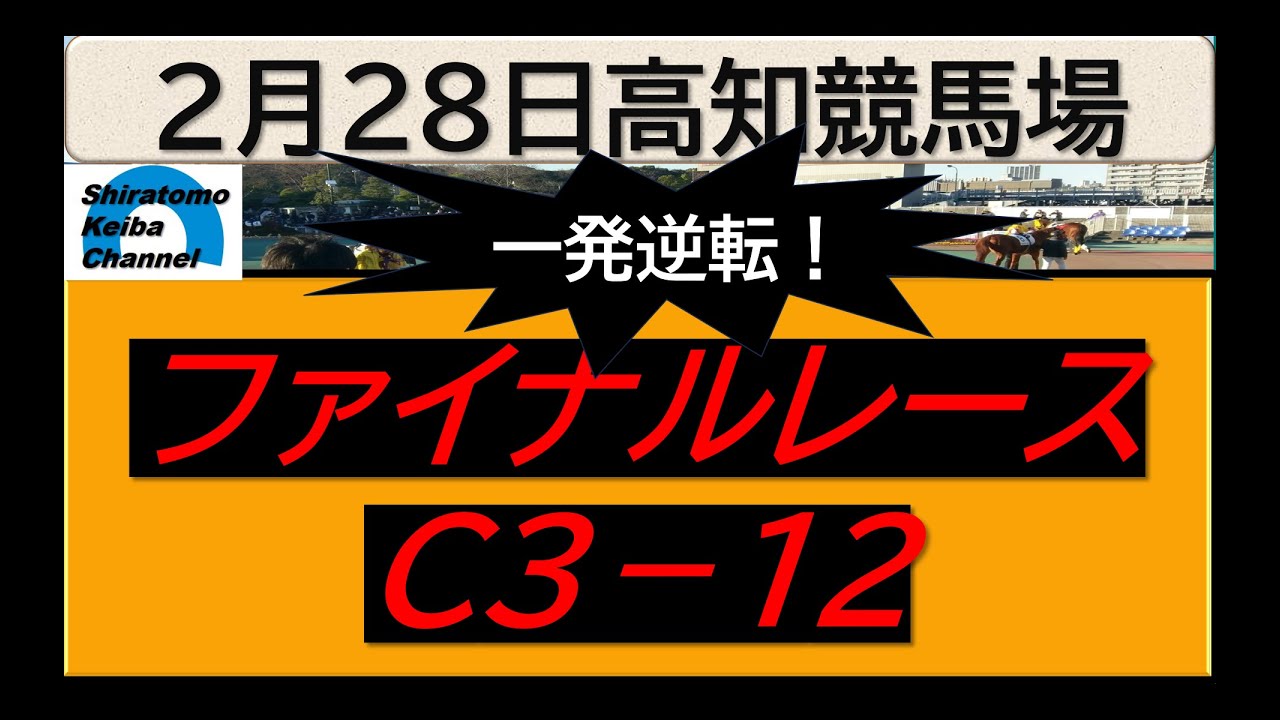 【競馬予想】ファイナルレースC３－１２！～２０２４年２月２８日 高知競馬場 ：２－５６