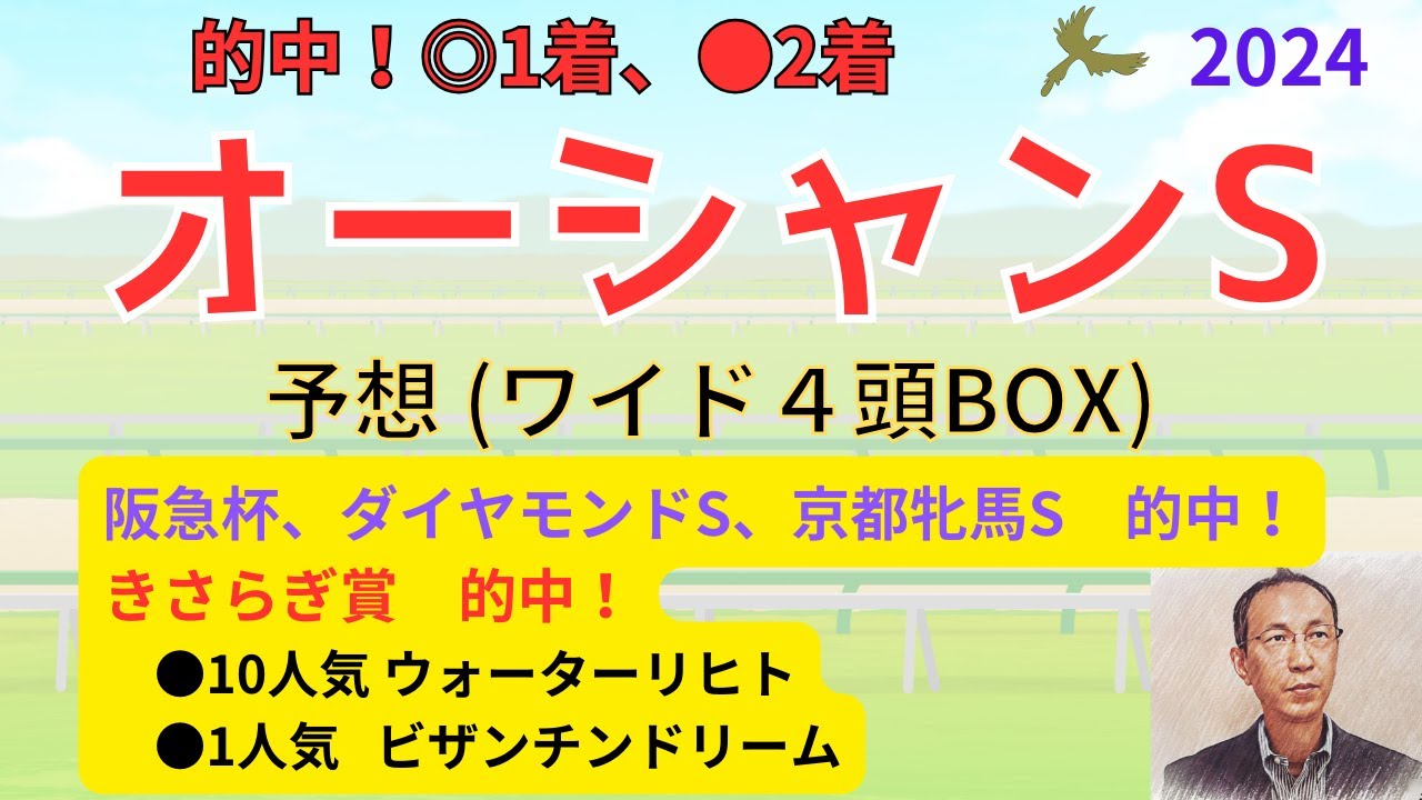 【オーシャンステークス】的中（◎1着、●2着）木曜日出馬表から導き出せた馬は！？　「オーシャンステークス2024　サイン競馬予想」
