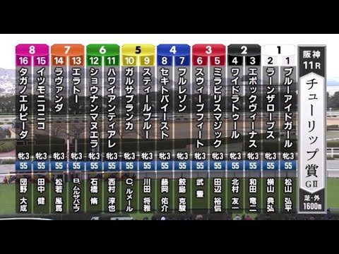 【第31回 チューリップ賞＜桜花賞トライアル＞】R6.3/2（GⅡ／阪神・芝1600ｍ ﾗｼﾞｵ実況版）