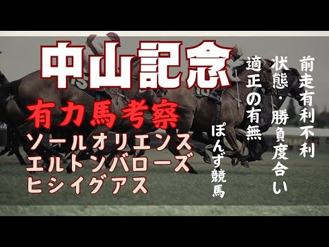 中山記念 有力馬考察