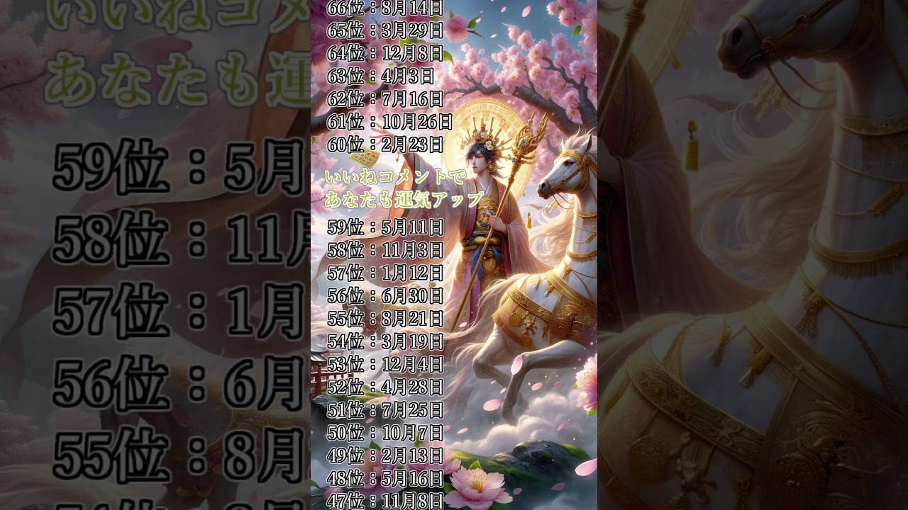 G1桜花賞で馬券を買うべき人を誕生日占いで観てみました #誕生日占い #占い #金運