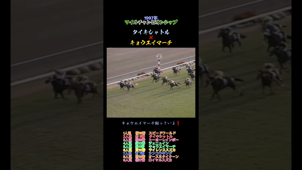 1997年マイルチャンピオンシップ#競馬#G1#武豊#タイキシャトル #ウマ娘#名実況#jra