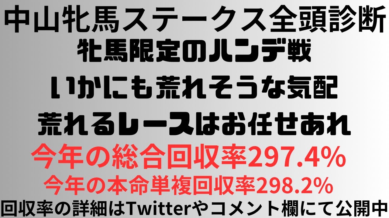 【中山牝馬ステークス2024】全頭診断　牝馬限定のハンデ戦いかにも荒れそうな気配荒れるレースはお任せあれ