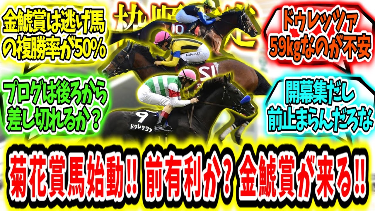 『【枠順確定‼】菊花賞馬始動‼圧倒的前有利か!?金鯱賞が来る‼』に対するみんなの反応【競馬の反応集】