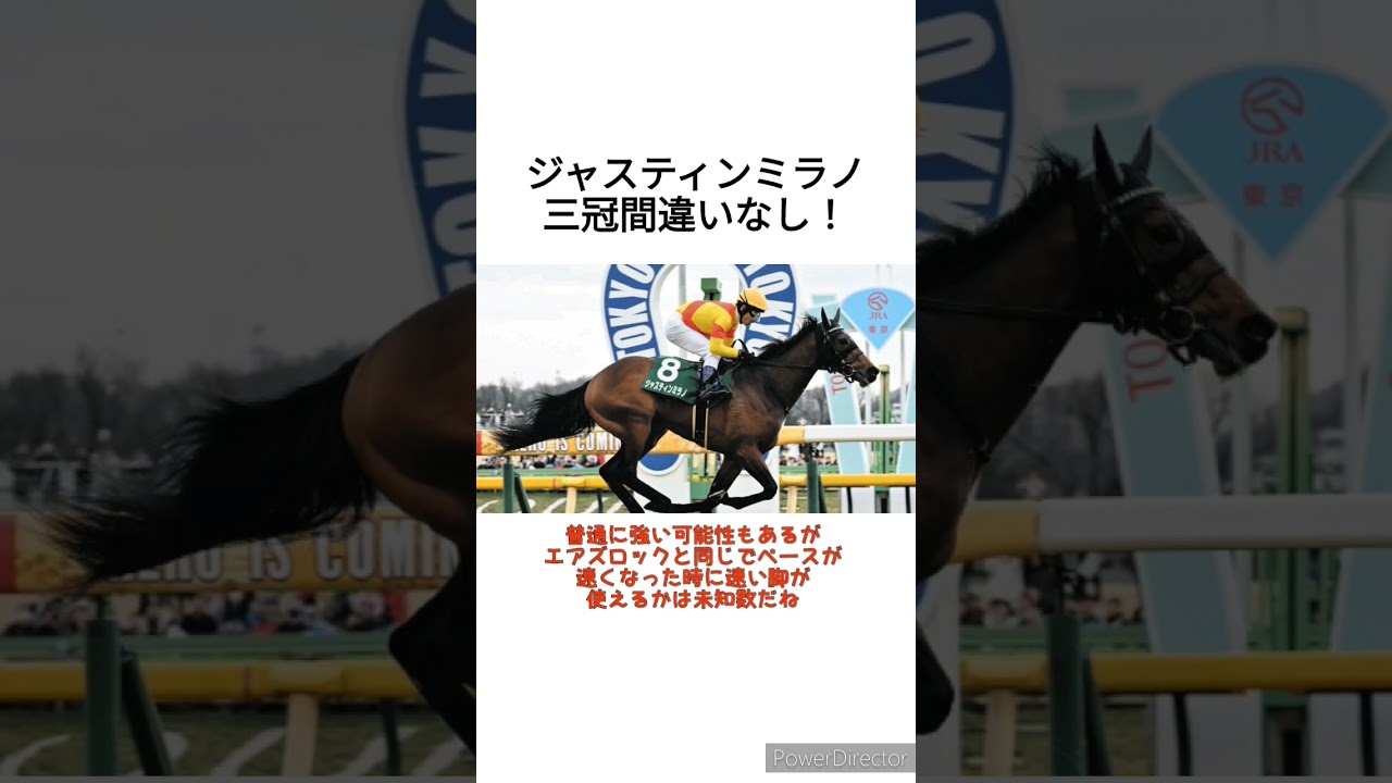 ジャスティンミラノ三冠間違いなし！　 #競馬予想