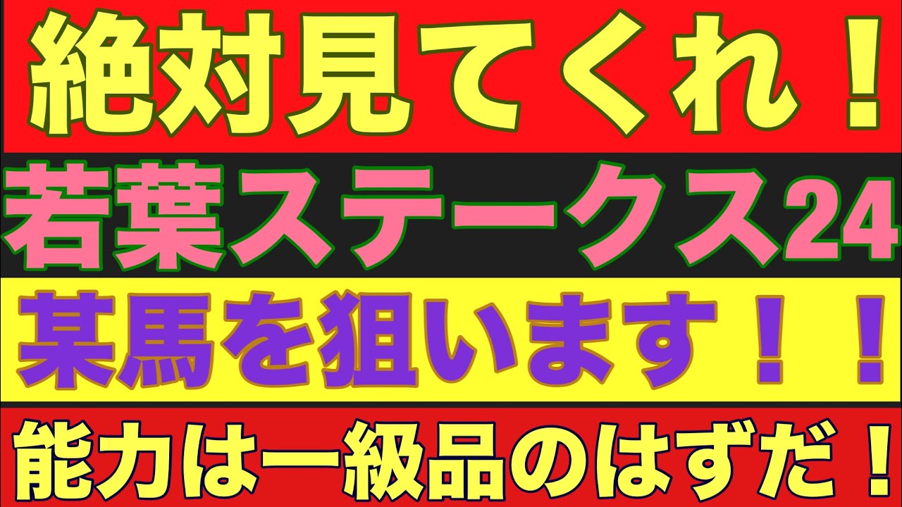 【若葉ステークス2024】の軸馬予想！！あの馬の巻き返しを狙う！！