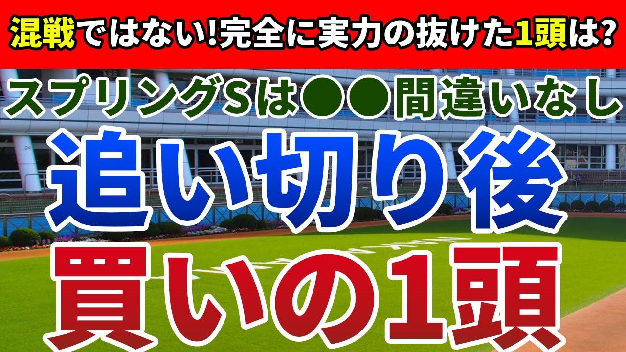 スプリングステークス2024 追い切り後【買いの1頭】公開！戦ったきた相手・レースレベルから一択！勝ち鞍を挙げ、クラシックへ挑む一頭を発表