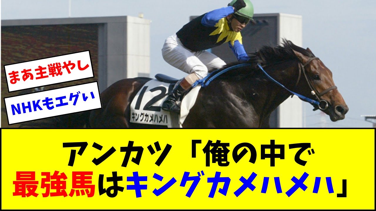 アンカツ「俺の中で最強馬はキングカメハメハ」【反応集】
