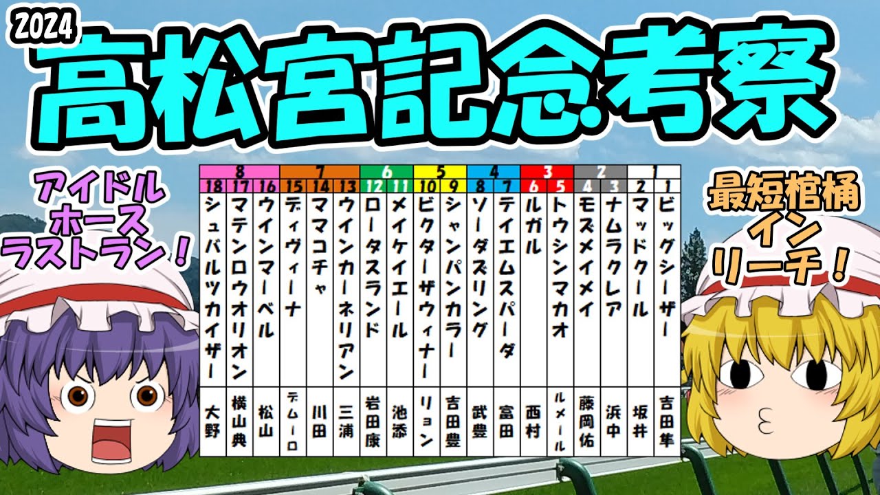 ゆっくり2024高松宮記念考察