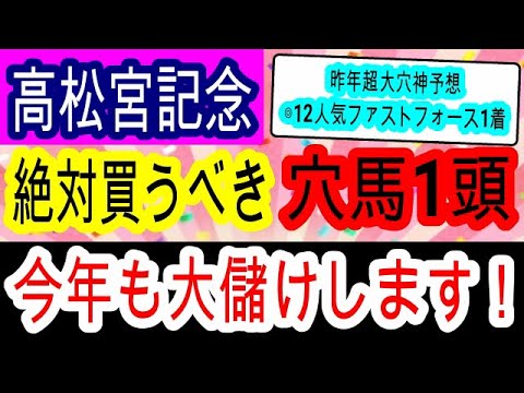 【競馬予想】高松宮記念2024　大波乱確定の道悪中京1200mはこの馬！　　昨年◎12人気のファストフォースの再現で再び大万馬券を狙います！！
