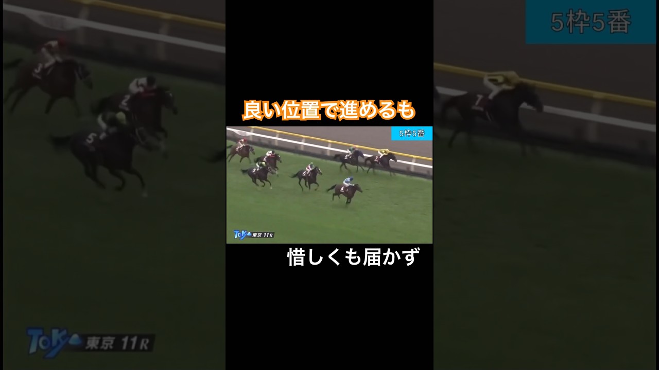 良い位置で競馬を進めるも惜しくも届かず...