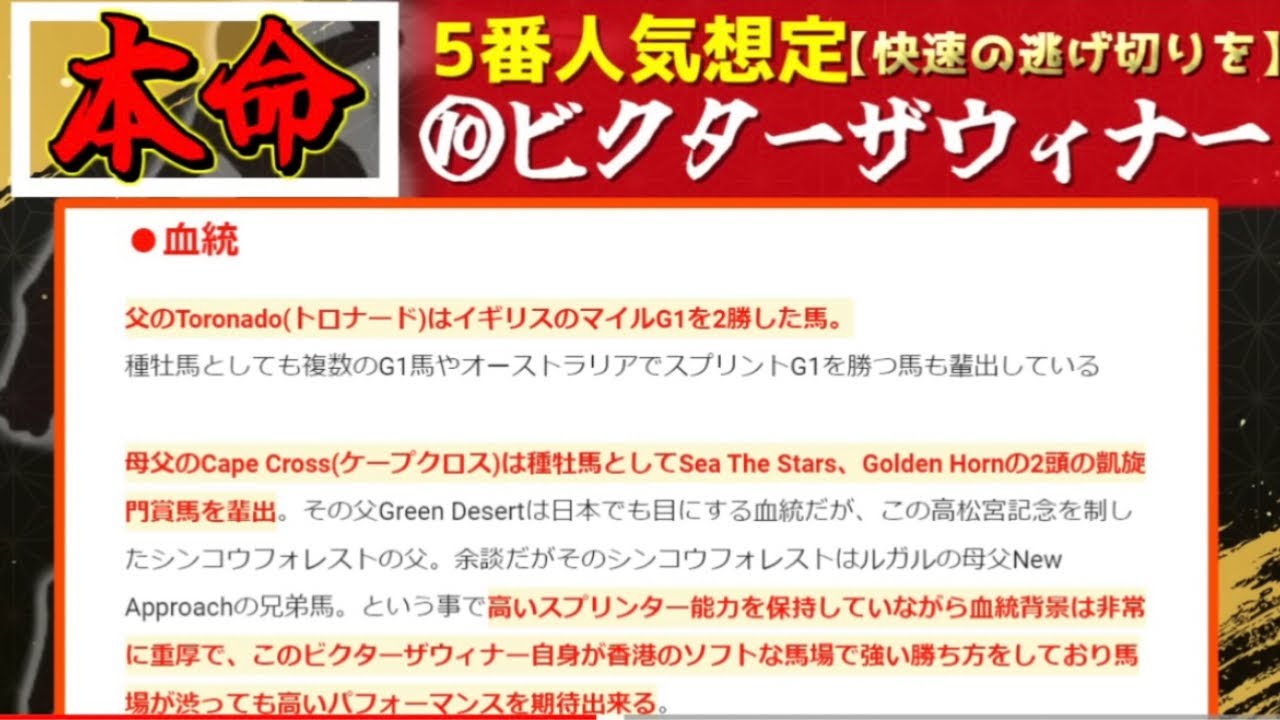 【高松宮記念2024】"最終見解" ◎電光石火の走りを『この5頭を買います』