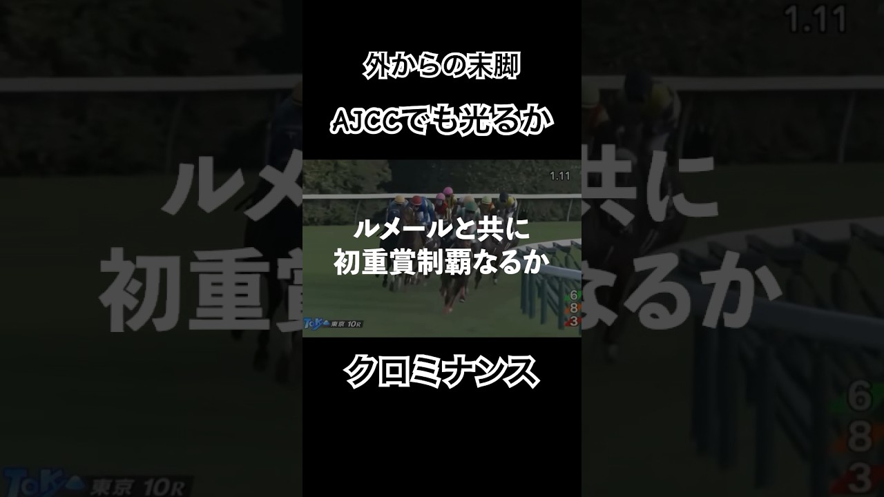 【クロミナンス】AJCCにルメール騎手との新コンビで初重賞勝利を狙う#競馬 #ajcc #クロミナンス