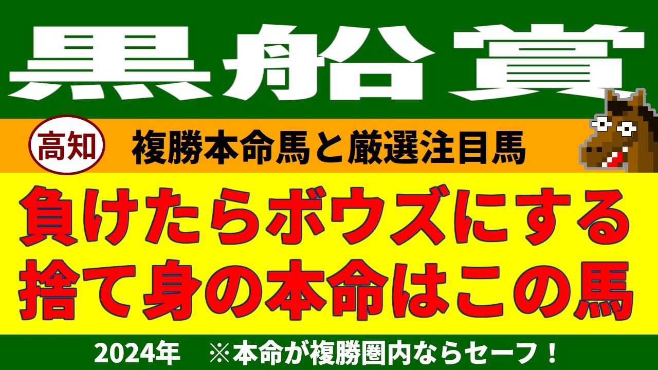 黒船賞2024競馬予想