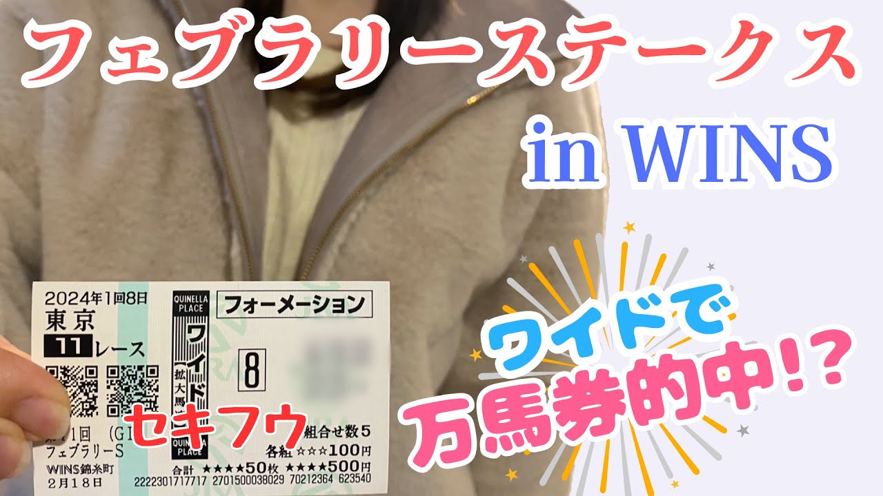 【競馬女子】フェブラリーステークスで万馬券的中しました！3500円で馬券勝負🐴