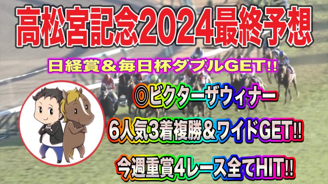 ◎ビクターザウィナー6人気3着　複勝＆ワイドGET!高松宮記念2024最終予想【エッ！本命はこの馬？大混戦だからこそ決め打ち出来る穴馬で穴馬券を狙います】