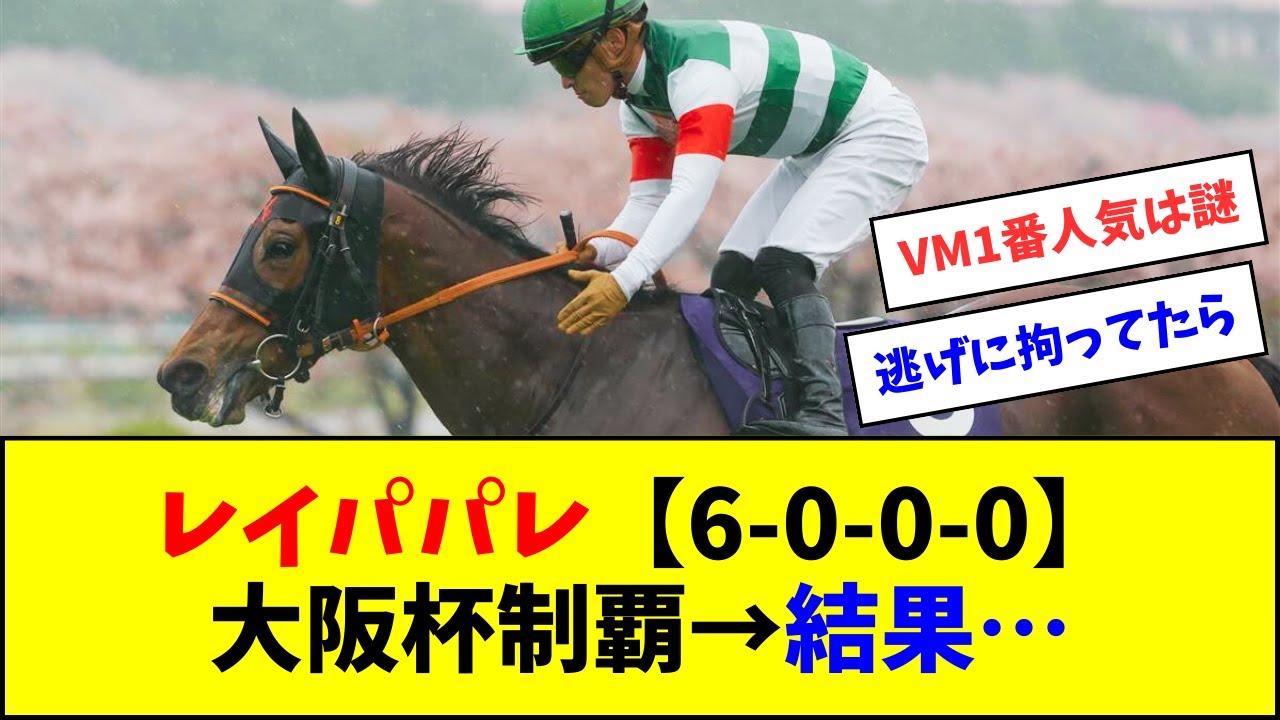 レイパパレ【6-0-0-0】大阪杯制覇→結果…【反応集】