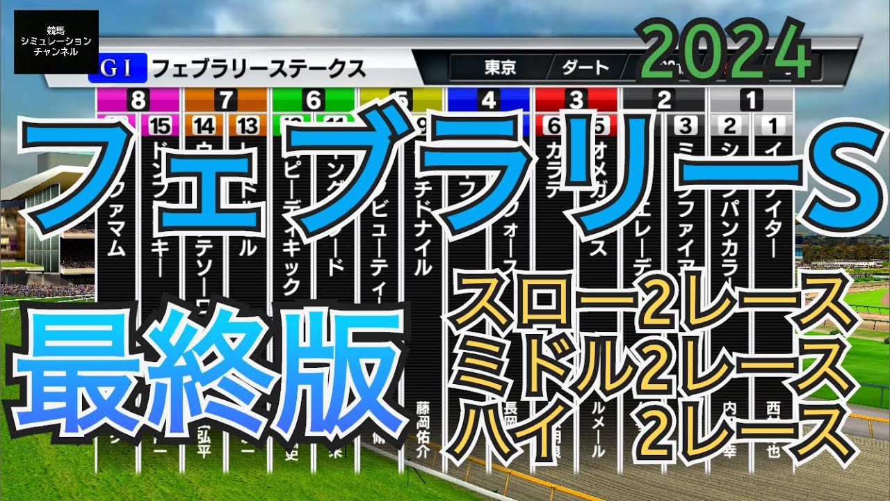 【フェブラリーステークス】　2024 G1 最終版　　スタポケシミュレーション　6レース　③