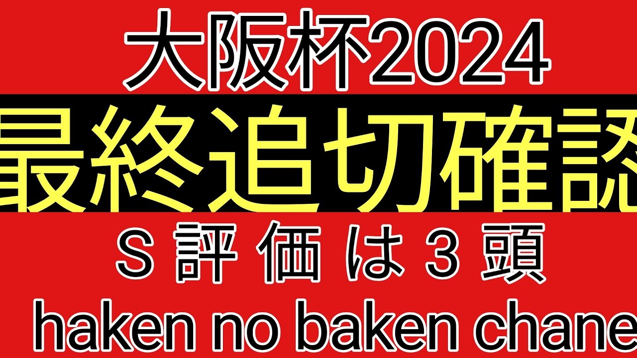 大阪杯2024　最終追切確認　S評価は3頭