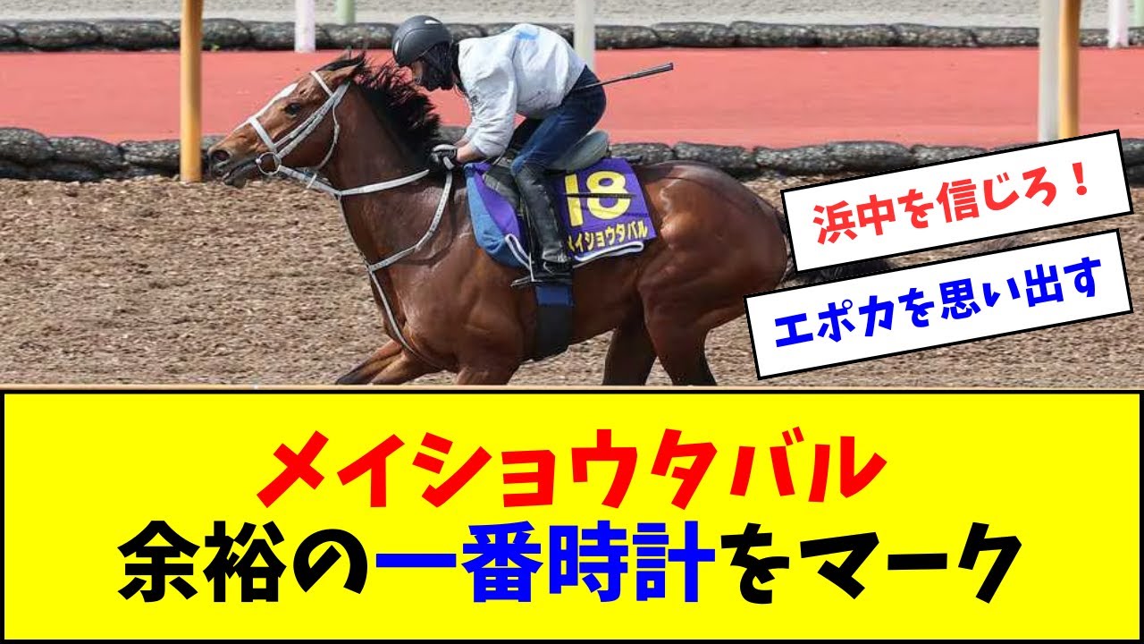 メイショウタバル、余裕の一番時計をマーク【反応集】