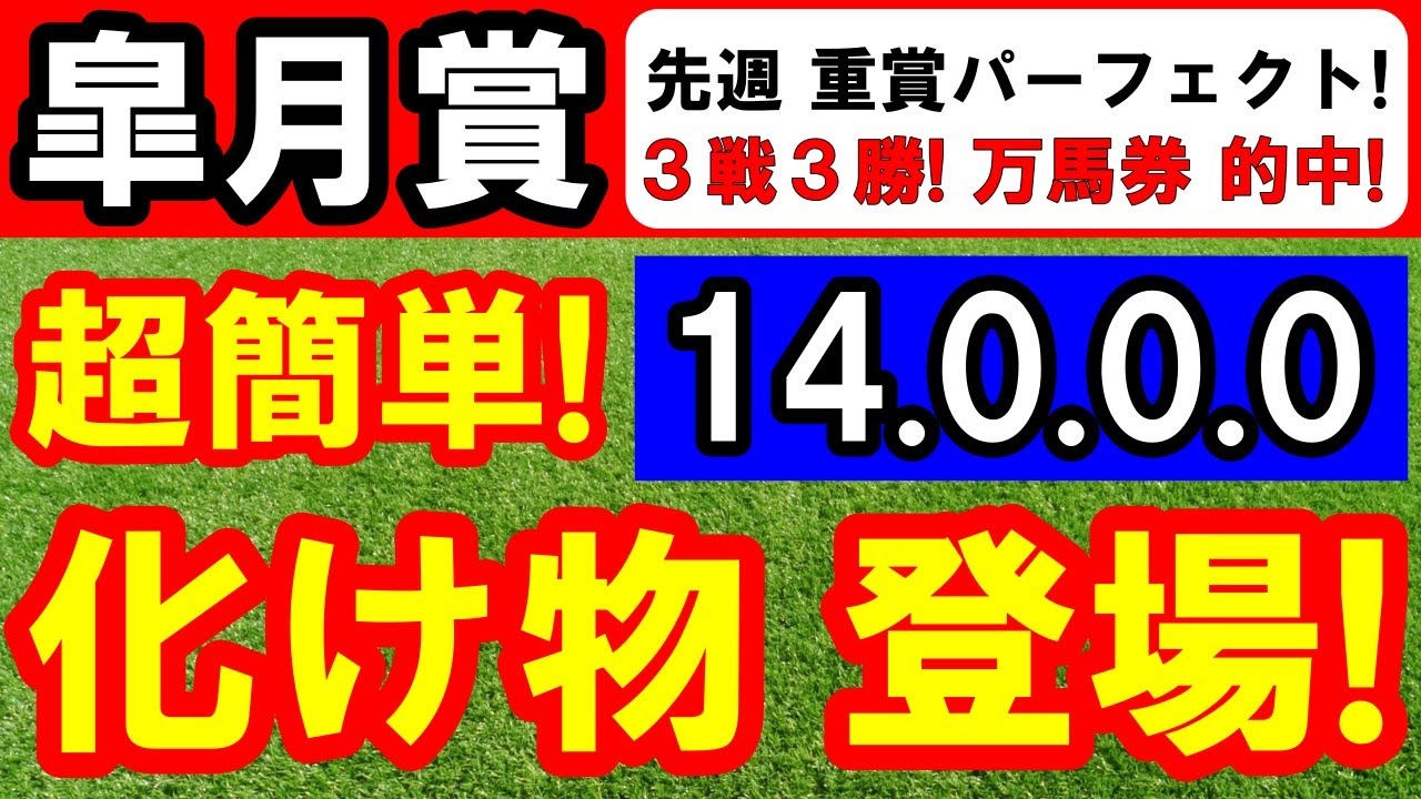 皐月賞 2024【 化け物 登場！】→ 超簡単！（14.0.0.0）断然１強！
