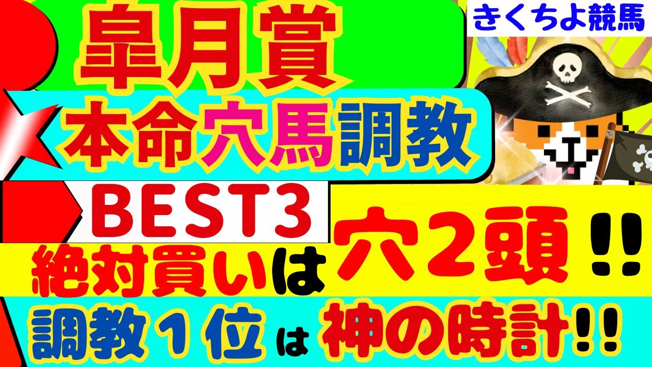 【皐月賞2024】絶対買いは、穴人気の【2頭】✅【調教1位】は【神の時計】のコノ馬です‼【本命🥇大穴🤩調教😤BEST3✅】をお届けします‼調教は、1週前段階となっております！