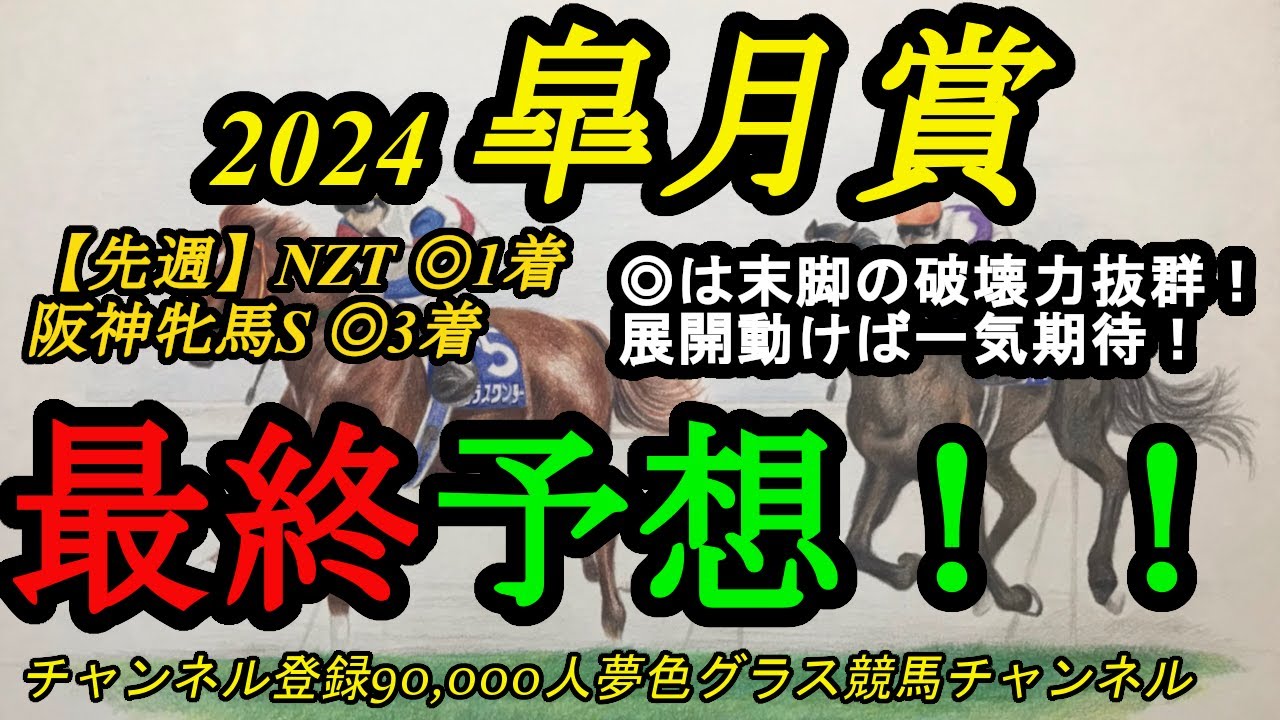 【最終予想】2024皐月賞！◎は末脚の破壊力抜群！展開の流れも利して差し切りを期待！