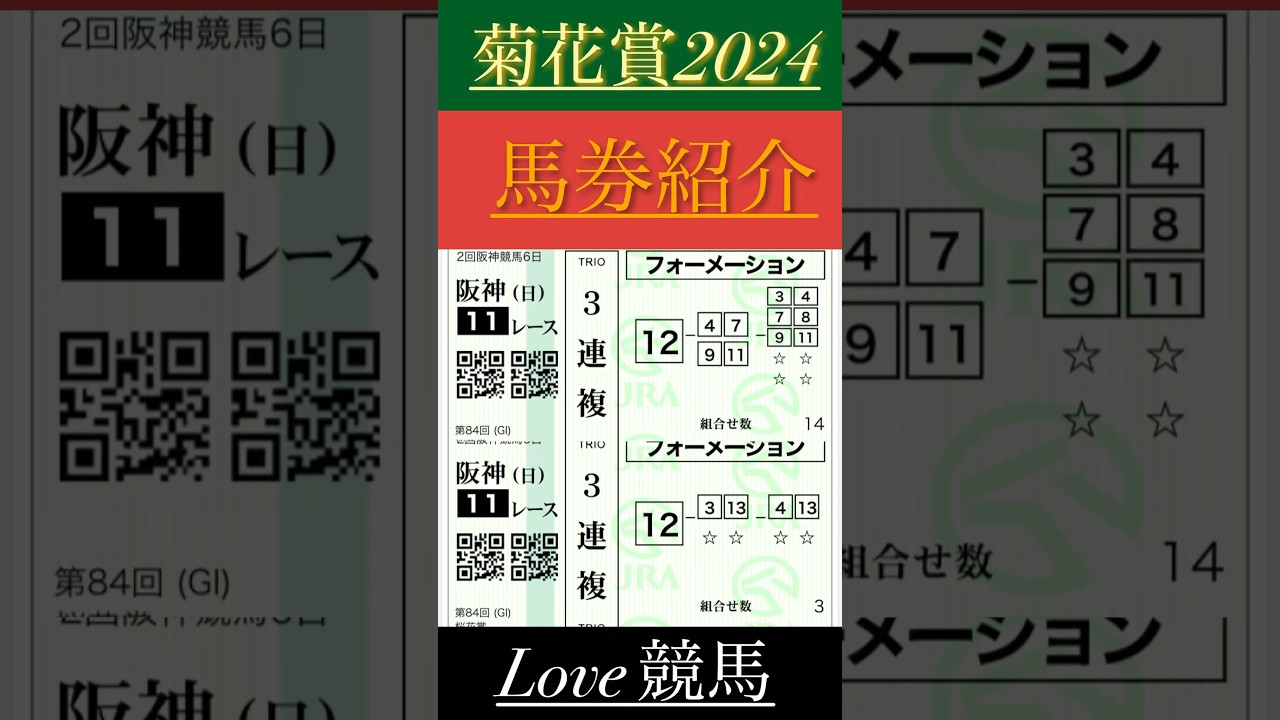 [菊花賞2024]#競馬 #競馬予想 Love 競馬予想#shorts #viral