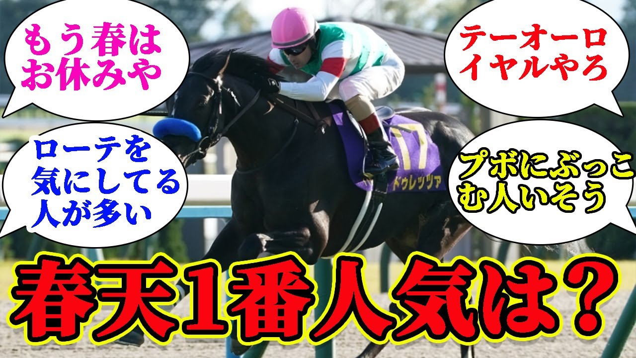 今年の春天どうなる？に対する競馬民の反応集