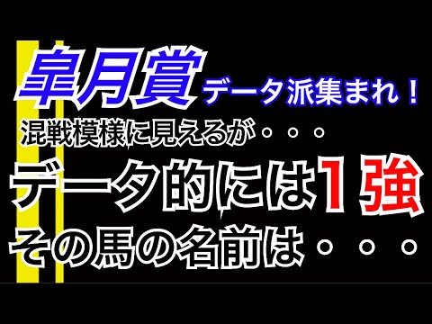 【皐月賞】データ的には1強、その馬の名前は・・・