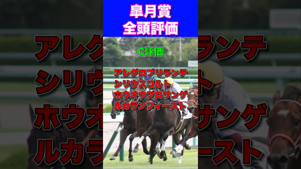 【皐月賞2024全頭評価】S評価ジャスティンミラノ1着🔥