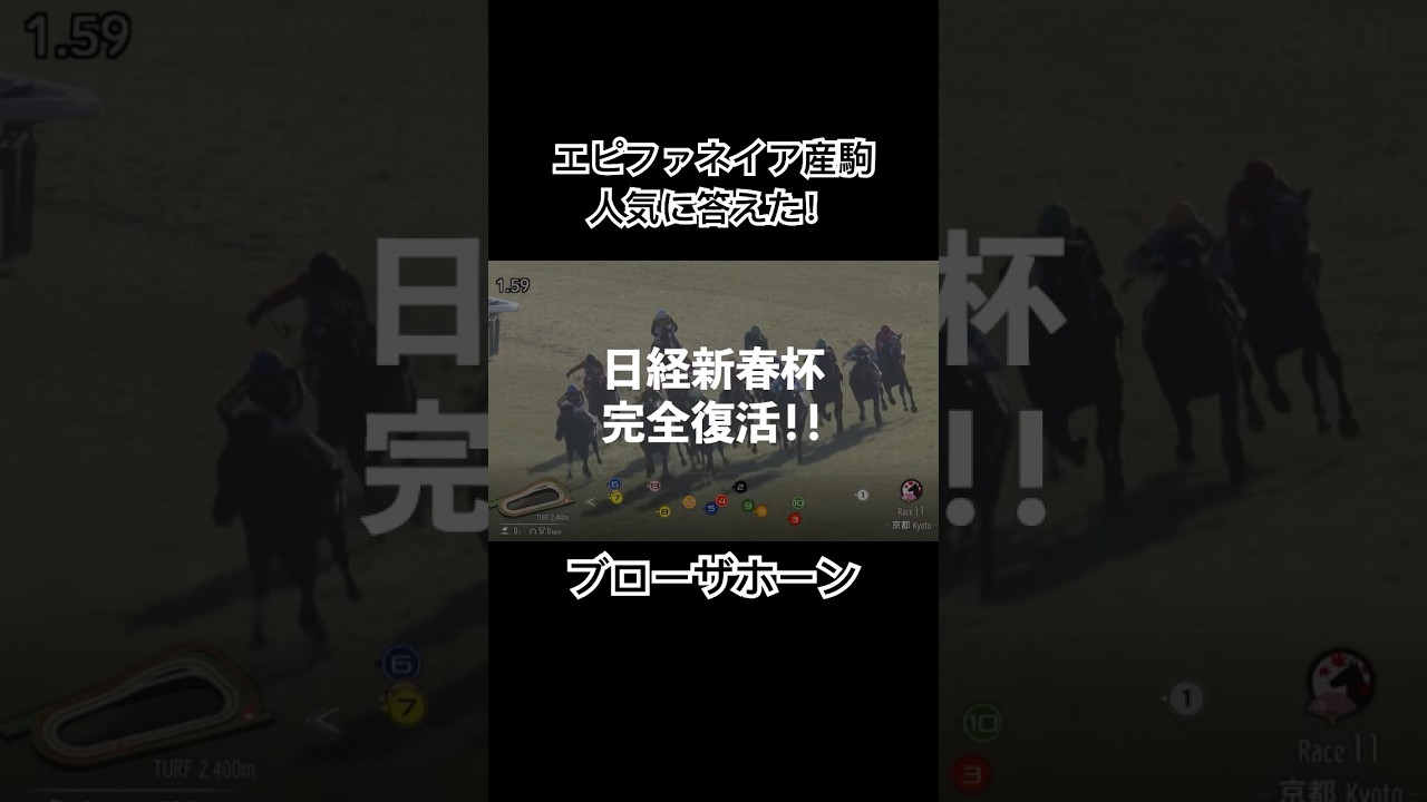 【競馬】日経新春杯で完全復活エピファネイア産駒ブローザホーン！！#競馬 #日経新春杯 #ブローザホーン