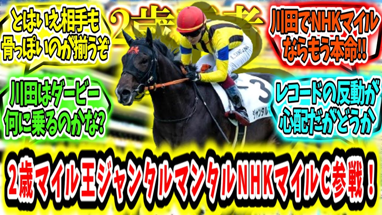 『2歳マイル王者対決‼ジャンタルマンタルNHKマイルC参戦‼』に対するみんなの反応【競馬の反応集】