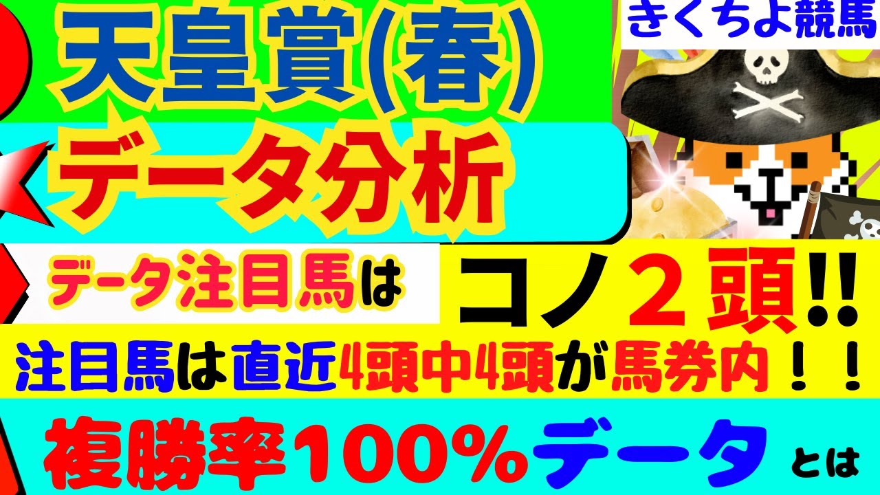 【天皇賞春2024データ分析】複勝率100％(3-0-1-0)データとは⁉データ注目馬は直近で【4頭中4頭】が馬券内と絶好調‼注目馬は【コノ2頭】です‼今回のデータ四天王は⁉