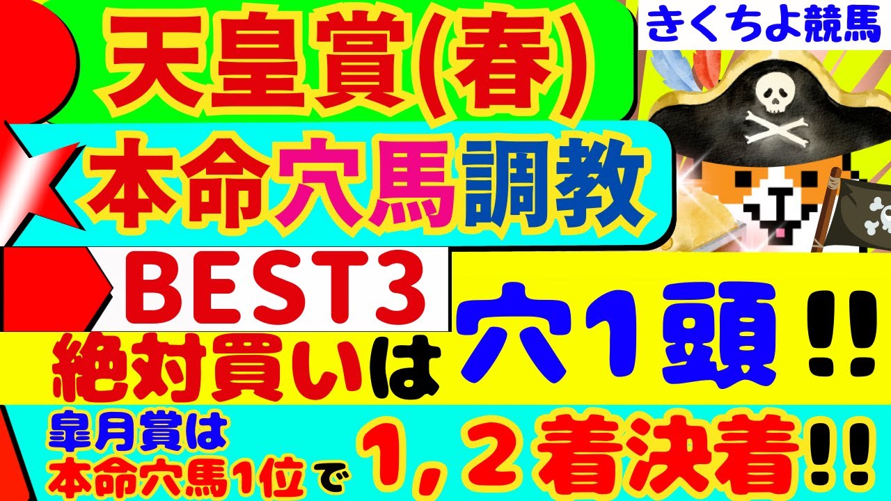 【天皇賞春2024】絶対買いは、穴人気の【激変1頭】✅G1皐月賞では【本命1位、大穴1位】で【1,2着の完全的中✅】【本命🥇大穴🤩調教😤BEST3✅】をお届けします‼