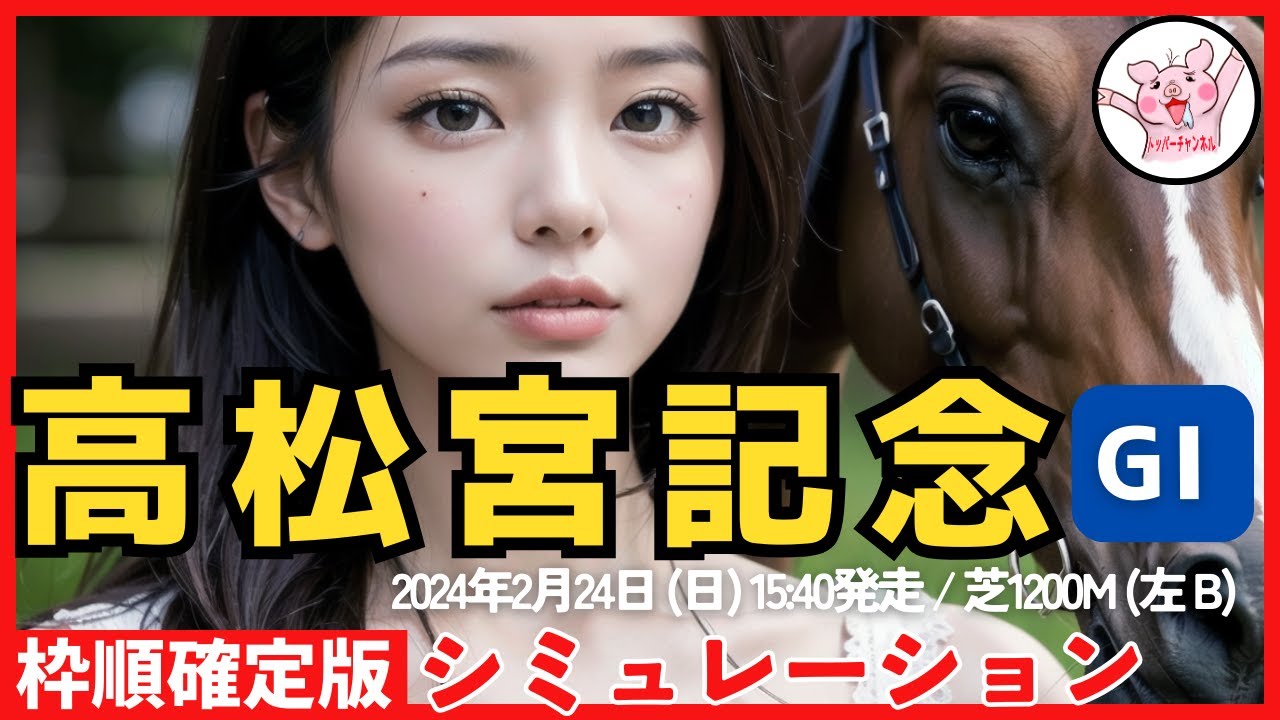 【高松宮記念2024】枠順確定後シミュレーション