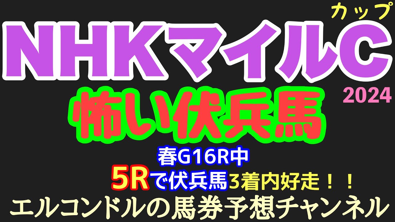 エルコンドル氏のNHKマイルカップ2024怖い伏兵馬！！伏兵馬に根拠と理屈はいらない！エルコンドルが面白いと思う伏兵馬3頭を紹介！