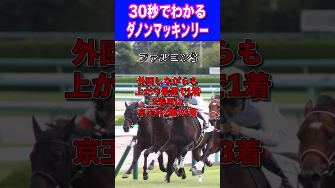 【NHKマイル2024】30秒でわかるダノンマッキンリー
