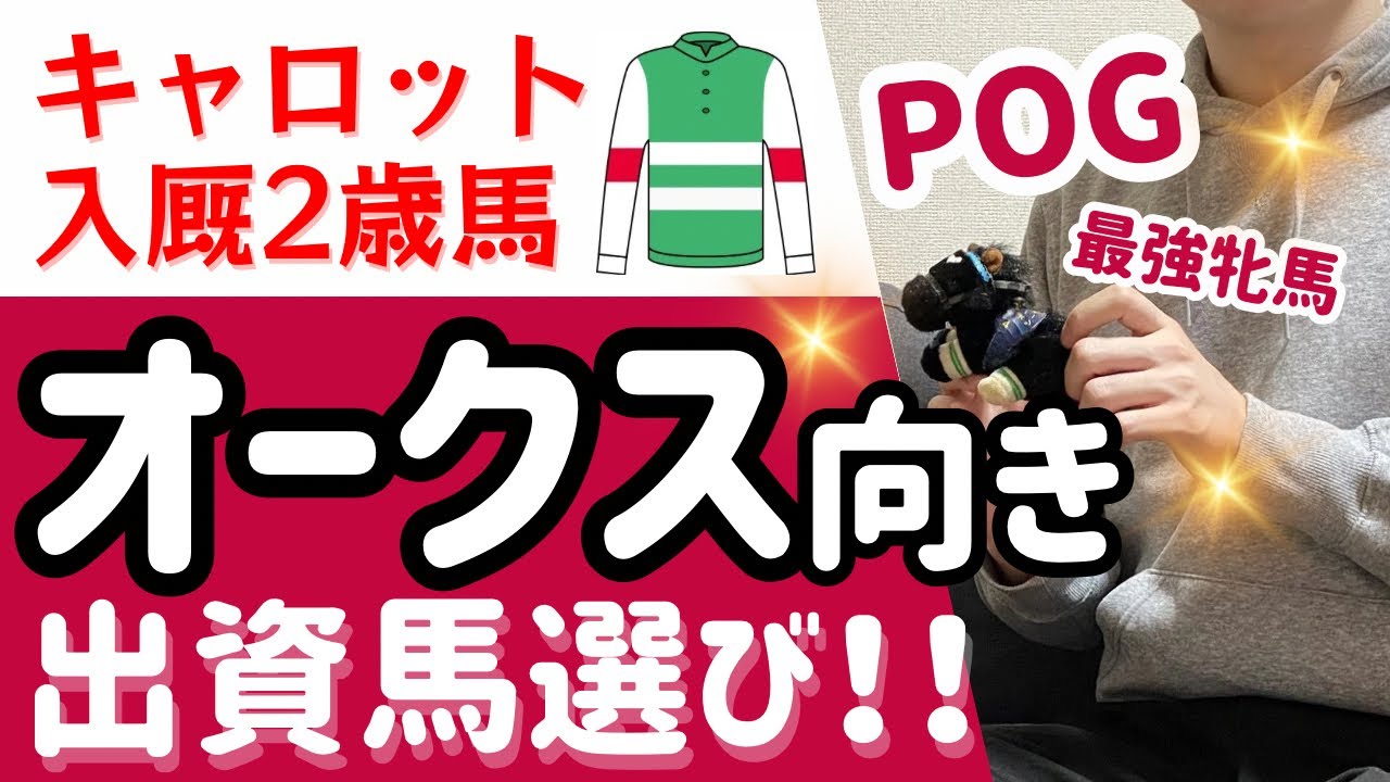 【一口馬主】【POG】キャロット２歳牝馬入厩！オークス優勝馬の共通点？出資馬選び！