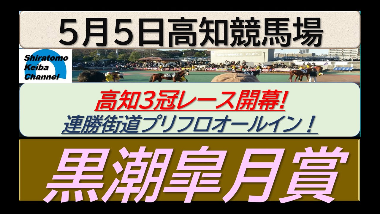 【競馬予想】黒潮皐月賞！～２０２４年５月５日 高知競馬場 ：５－１７