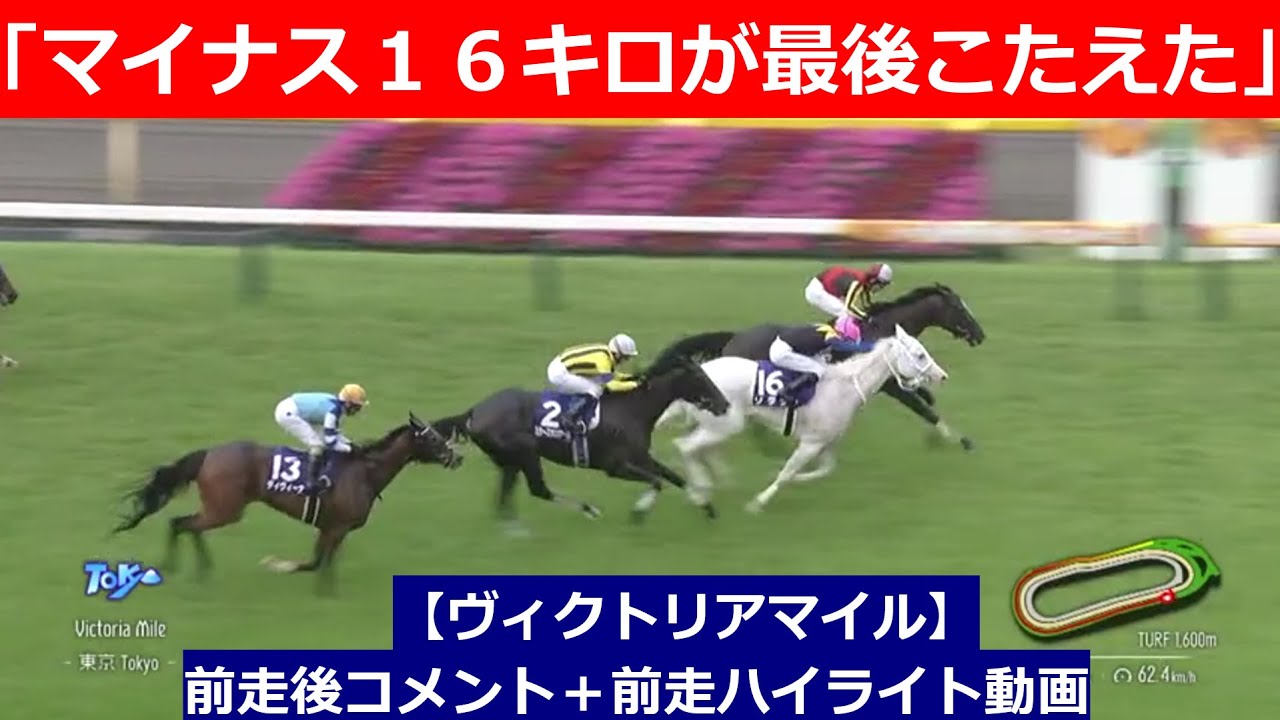 推奨馬⑤頭！【ヴィクトリアマイル　2024】前走後騎手コメント＋過去レースハイライト