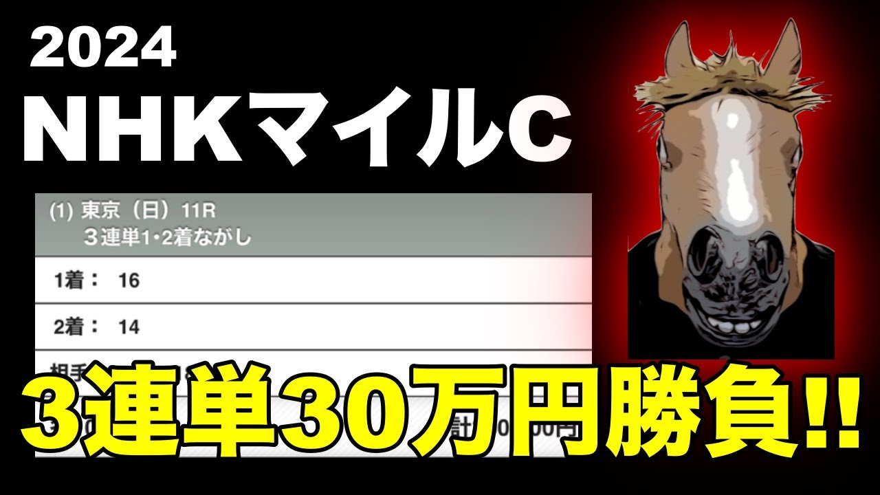 激アツ!?!? 3連単30万円勝負！【NHKマイルカップ2024】