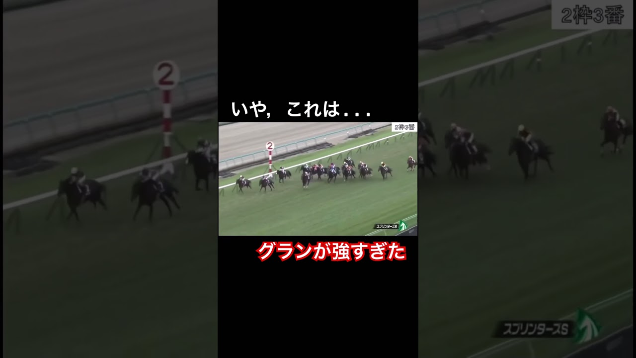 いや、これは...グランアレグリアが強すぎた