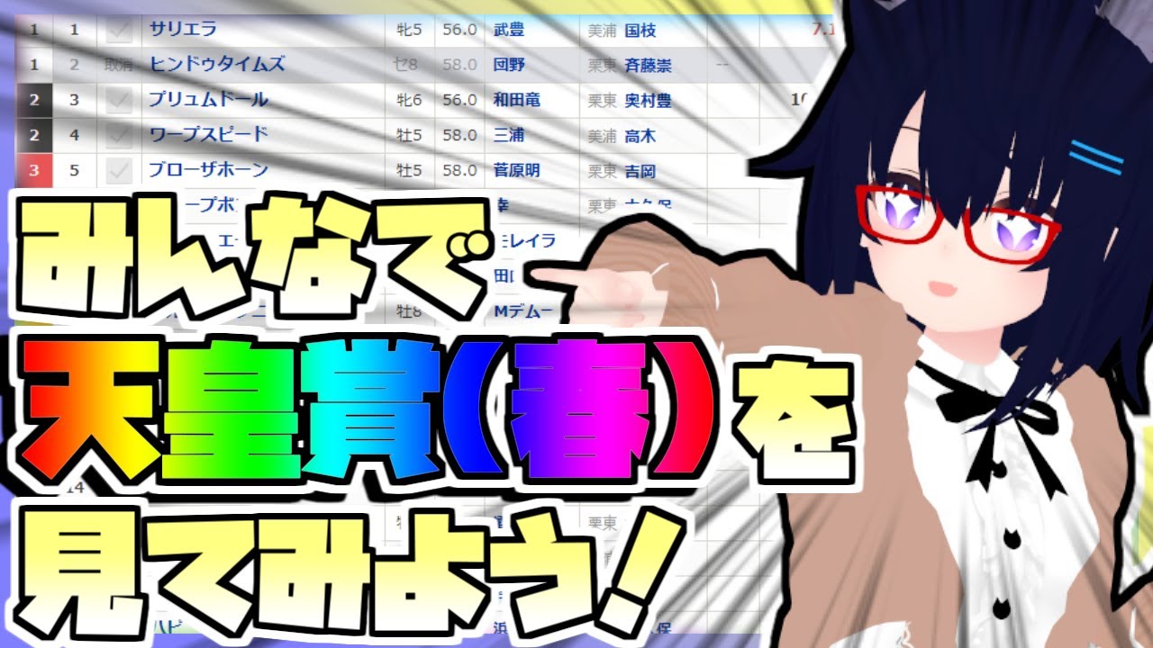 【競馬】ウマ娘から競馬を知った初心者も寄っといで！~みんなで競馬を見てみよう:2024天皇賞（春）編~