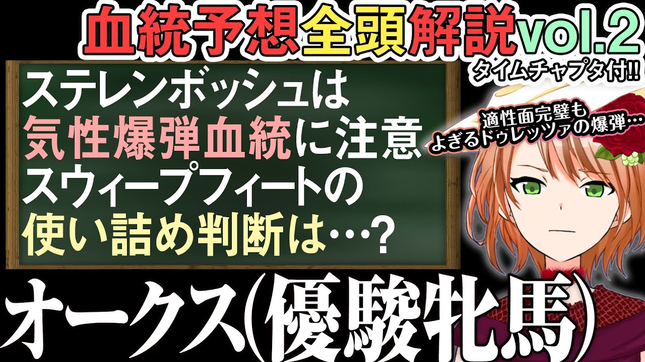 優駿牝馬 オークス 2024 ステレンボッシュはピンかパー？気性爆弾血統の悪夢再びの懸念… 全馬解説vol.2 #四条大学血統ゼミ🏇🧬