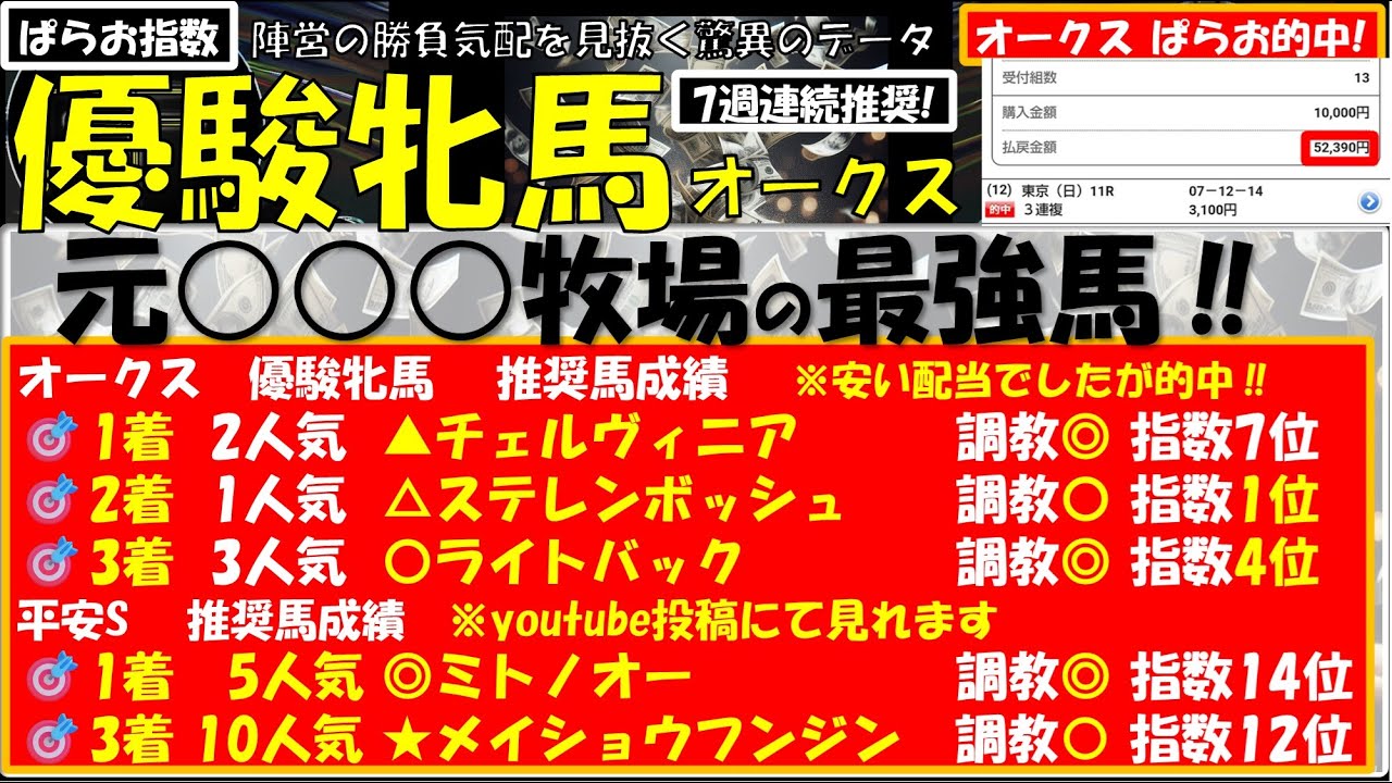 G1 オークス 優駿牝馬 ステレンボッシュではない⁉陣営勝負気配 最強データ馬 VS 元◯◯◯牧場の最強馬 2024 G1の4重賞の勝馬を言い当てた驚異の推奨馬を公開‼【ぱらお  競馬予想TV 最新】