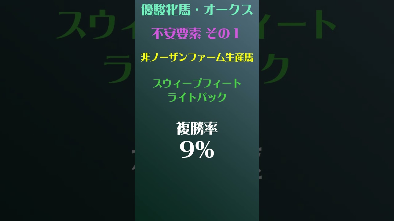 【オークス2024】優駿牝馬オークス上位人気馬の不安要素 #shorts