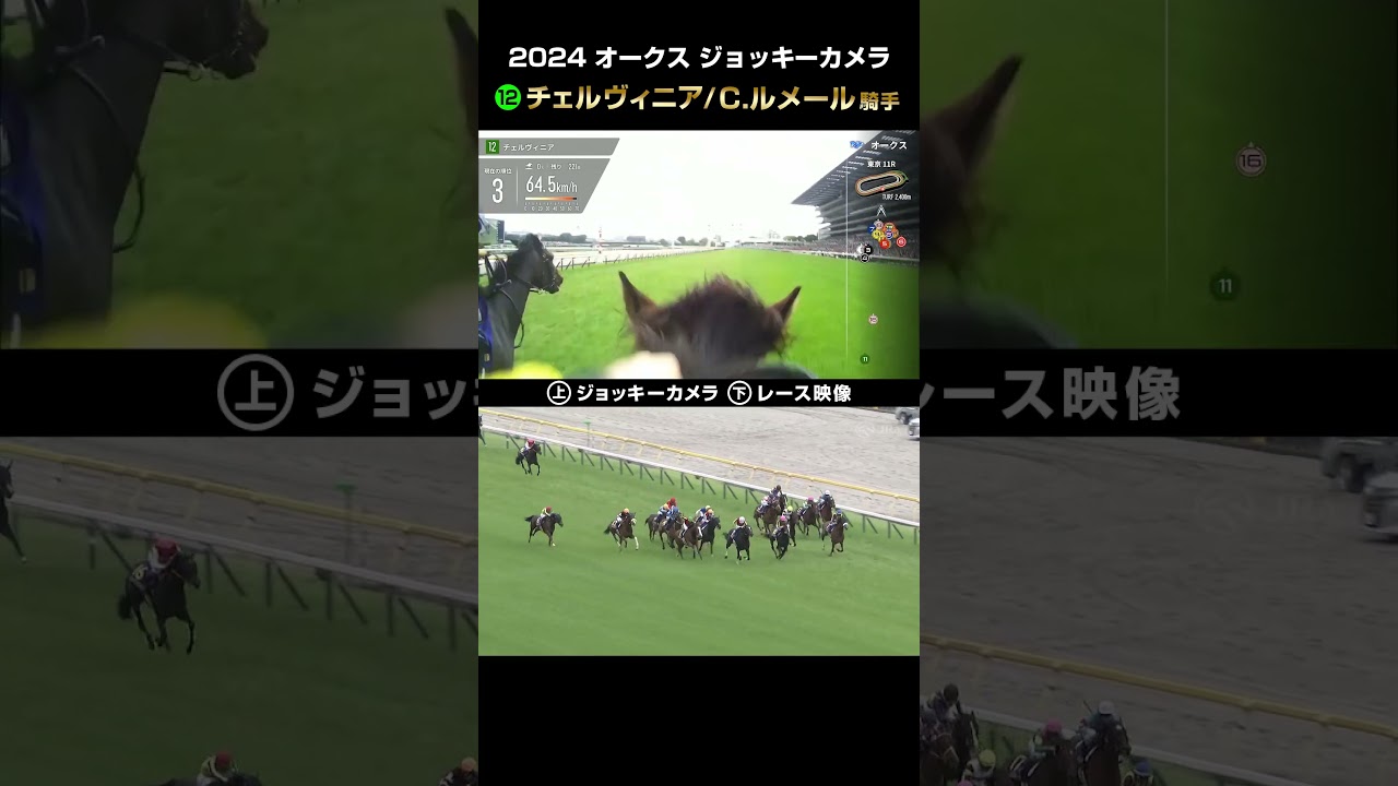 【ジョッキーカメラ×レース映像】2024年オークス チェルヴィニア C.ルメール騎手 #shorts ｜JRA公式