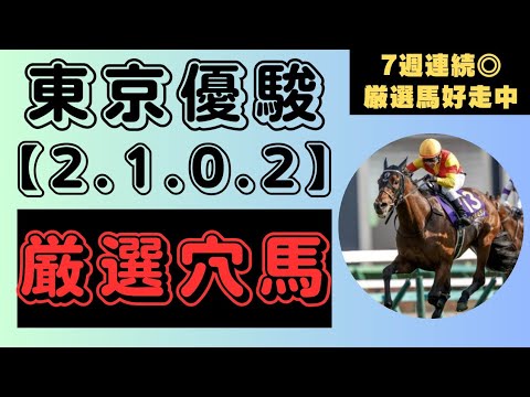 【東京優駿2024】【2.1.0.2】該当◆厳選穴馬◆◆7週連続厳選馬好走中◆