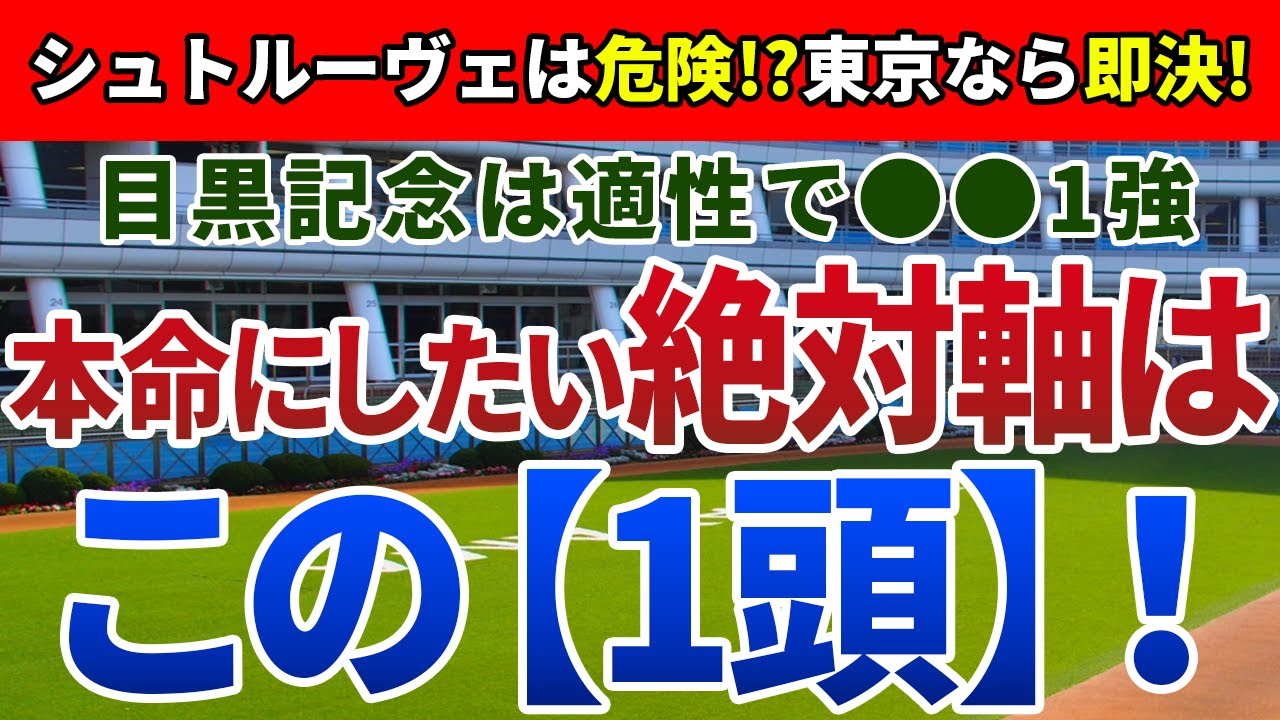目黒記念2024【絶対軸1頭】公開！東京替わりなら鉄板の絶対軸とは？軽い芝の東京ならシュトルーヴェを逆転！